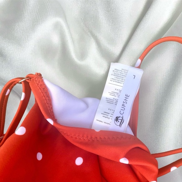 Cupshe burnt orange polka dot one piece swimsuit - Picture 3 of 3